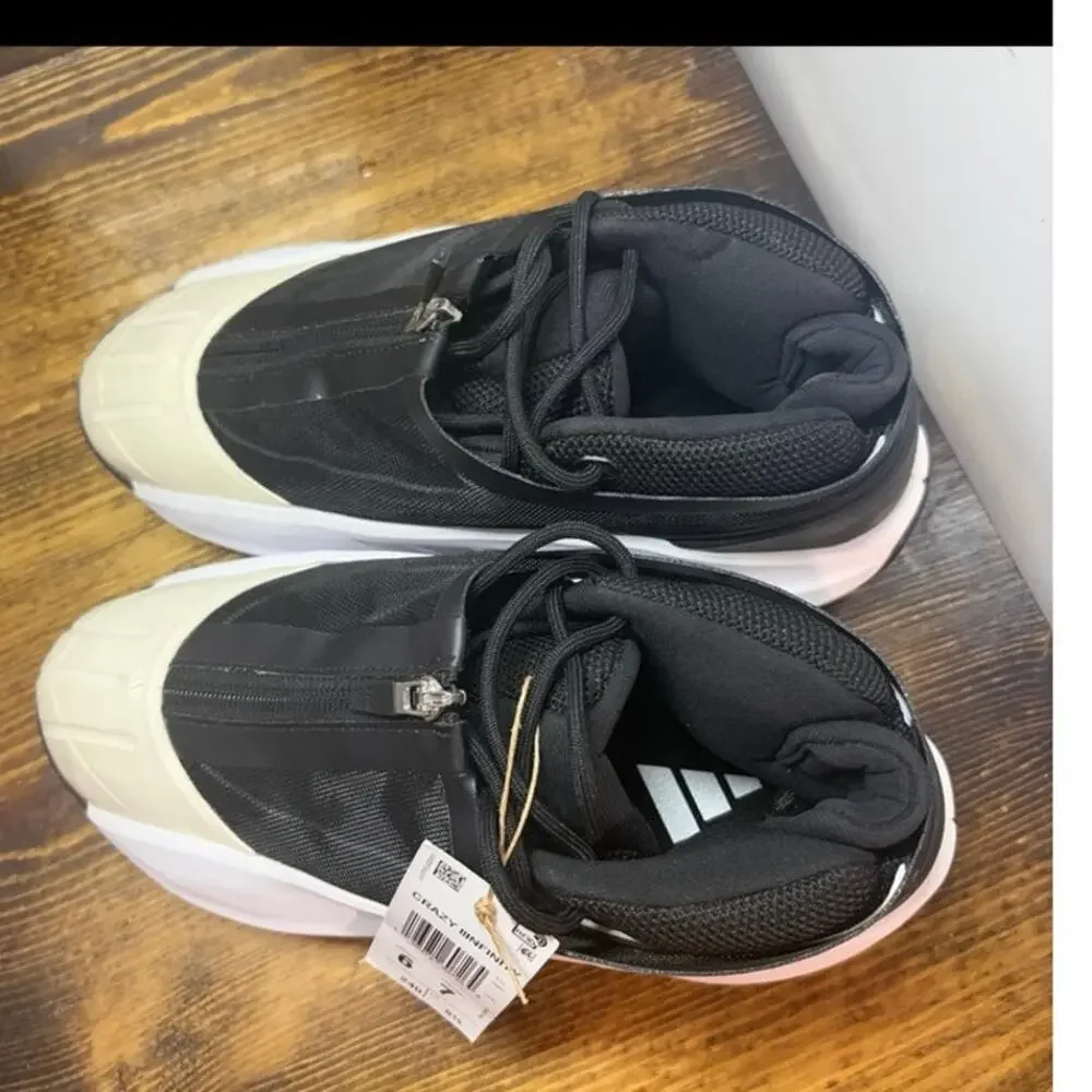 Adidas Crazy lllnfinity White‎ And Black Sneakers SIze 6